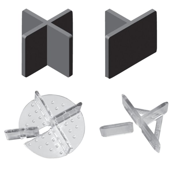 Abstandhalter grau Kreuzstück für Plattenstärke 6 - 10 cm, Fuge 8 mm Pack à 100-thumbnail