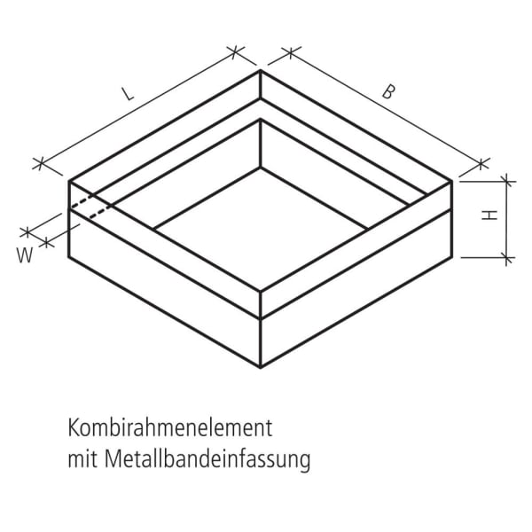 BAUMFIX Kombirahmenelement bewehrt gefast L 303 cm B 203 cm H 55 cm W 20 cm-thumbnail