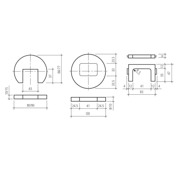 Betonkragen Typ BK universal mit Aussparung LW 41/33 cm B125 OD 90 cm H 10 cm -thumbnail