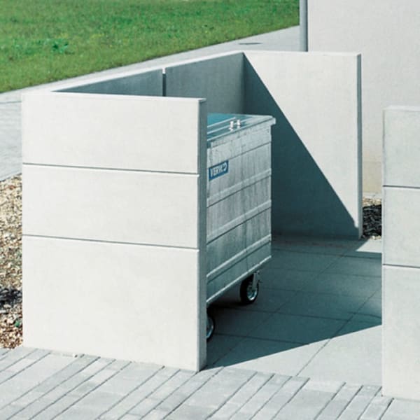 Containereinfassung Winkelelement links  L 160 cm B 112 H 158 cm W 12 cm-thumbnail