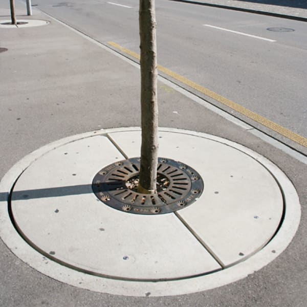 COPAL 1/2 Betonabdeckung Typ 24.301 Stammöffnung zentrisch L 202 B 101 H 17 cm-thumbnail