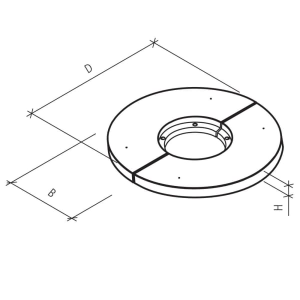 COPAL 1/2 Betonabdeckung Typ 24.301 Stammöffnung zentrisch L 202 B 101 H 17 cm-thumbnail