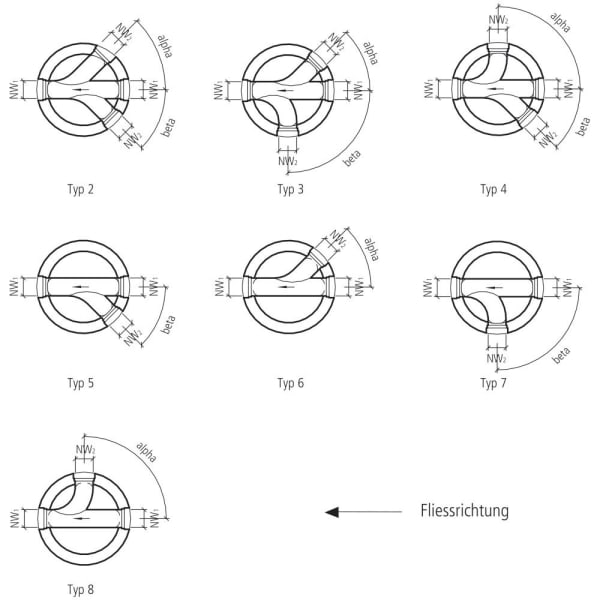 CRENO Normschacht mit Seitenanschluss links Typ 5 D 80 H 60 NW 200/150 W 12 cm-thumbnail