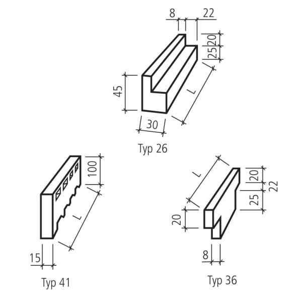 F+F Baumscheibe Fertigfundament L 121-160 cm B 30 cm H 45 cm-thumbnail