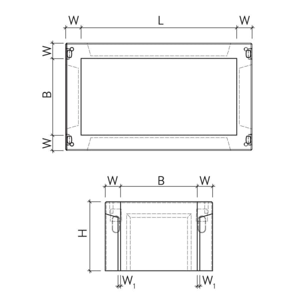 FABET Kabelschächte Typ S90-2 S1000-1000-900L 100 cm B 100 cm H 90 cm W 20 cm-thumbnail