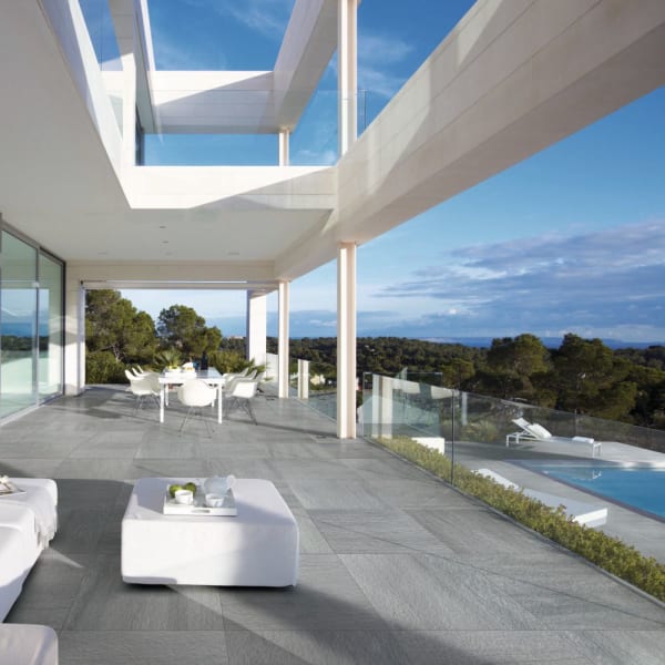 Feinsteinzeug Gehwegplatte Pietra di Vals grau L 60 cm B 60 cm H 2 cm-thumbnail