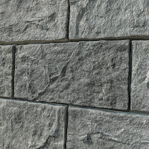 FELSMAUER Böschungselement Anfangsstein grau-schwarz L 98 B 50 H 50 cm -thumbnail