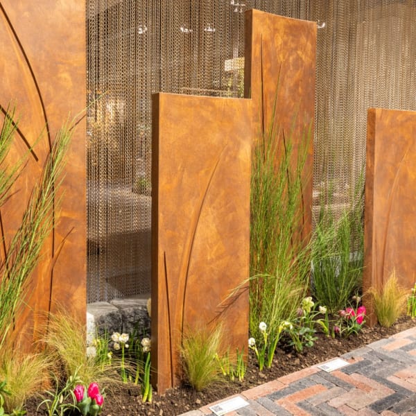 FERRO CONCRETE Betonstele mit Motiv 1 Rost glatt vollkantig L 50 B 6 H 150 cm-thumbnail