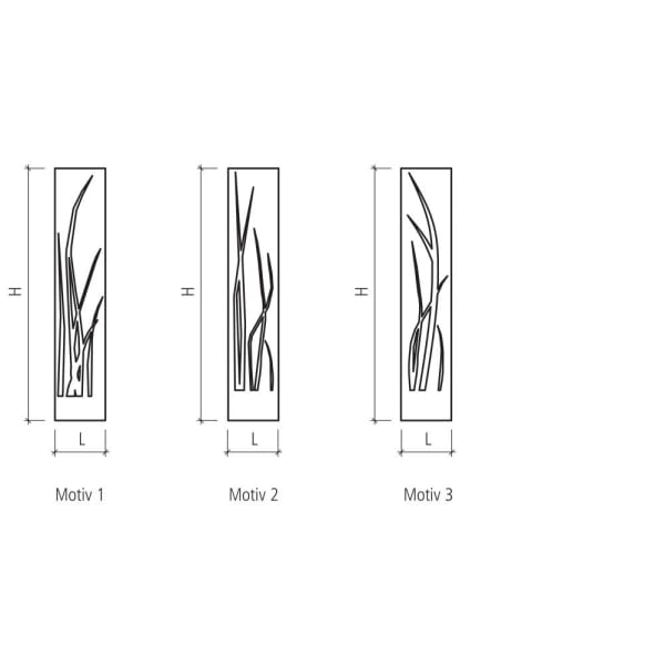 FERRO CONCRETE Betonstele mit Motiv 3 Rost glatt vollkantig L 50 B 6 H 150 cm-thumbnail