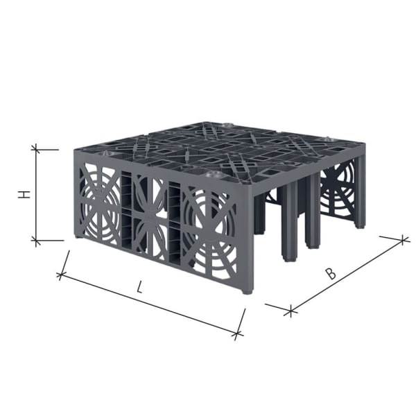 friwa-rec GRAF EcoBloc Flex Versickerungsmodul LKW L 800 mm B 800 H 320 mm-thumbnail