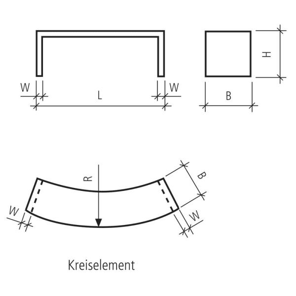 Gartenbank grau glatt gefast Normalelement bewehrt L 140 B 40 H 40 cm-thumbnail