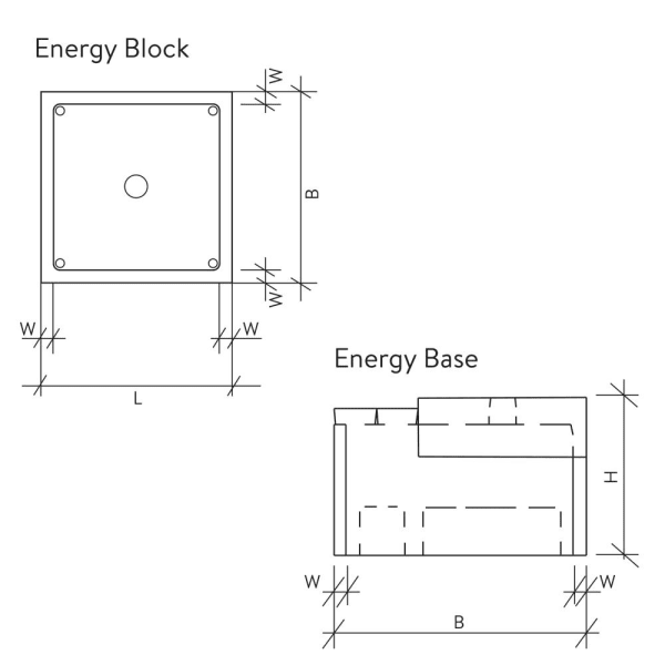 Kabelkeller für Ladestationen EnergyBase Typ Pocket A15 L 84 B 96 H 95 W 7 cm-thumbnail