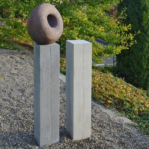 LENIA Palisade mit Holzstruktur naturgrau strukturiert L 18 cm B 18 cm H 89 cm-thumbnail