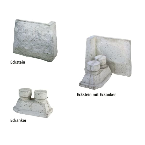 LOCK+LOAD Hangsicherungssystem Eckstein links L 41 cm B 10.5 cm H 40 cm-thumbnail