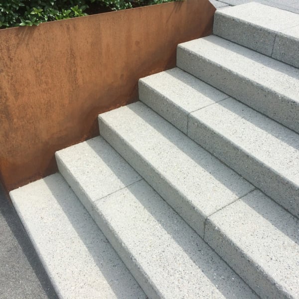 PARCO Blockstufe Eckelement 45° anthrazit gestrahlt L 50 B 36 H 15 cm-thumbnail