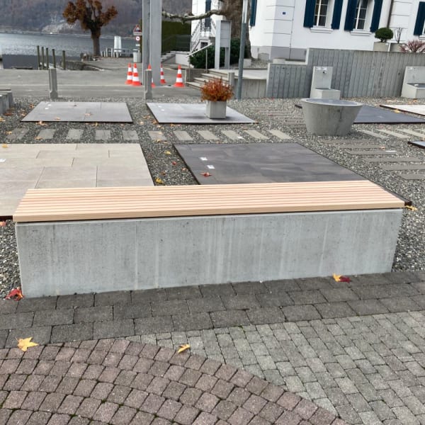 PARCO Sitzbänke rechteckig Holzrost inkl. 4 Schrauben L 200 B 50 H 5 cm-thumbnail