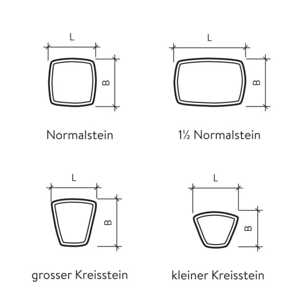 PIAZZA Pflasterstein 1 1/2 Normalstein erdbraun gefast L 17.2 B 11.5 H 6 cm-thumbnail
