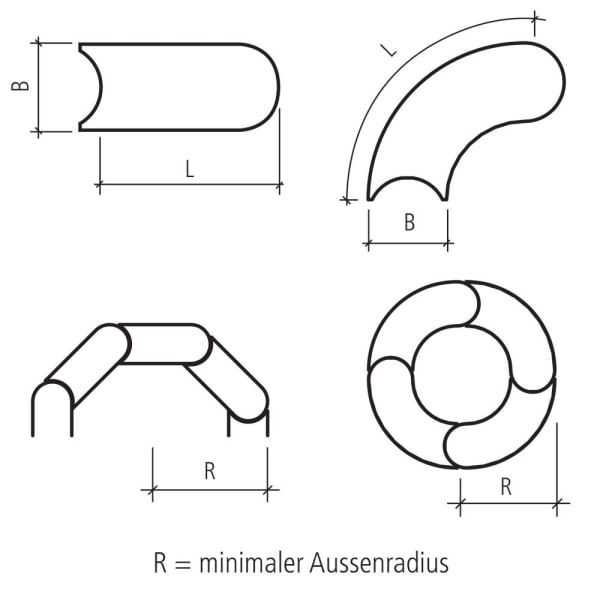 Rasenkantenstein XXL Normalstein erdbraun glatt L 50 B 20 H 5 cm -thumbnail