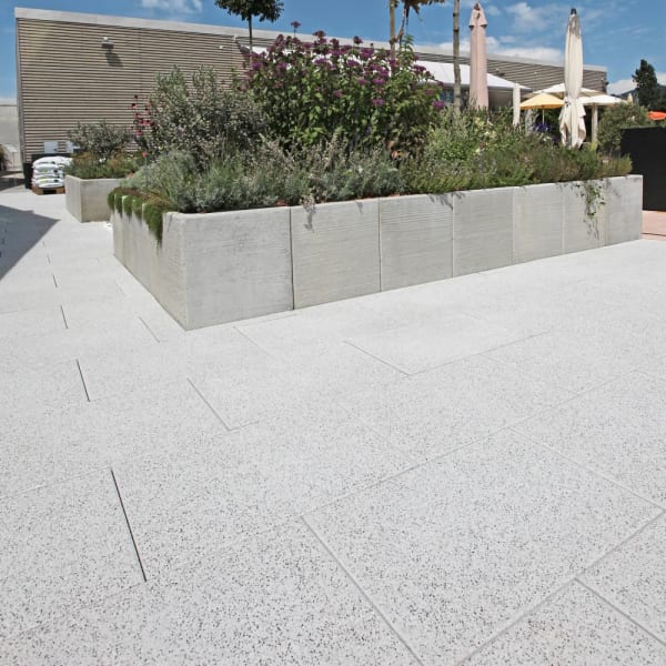 RESIDENZA Gehwegplatte LEVENTINA grau gestrahlt L 50 B 50 H 4 cm HW 22-thumbnail