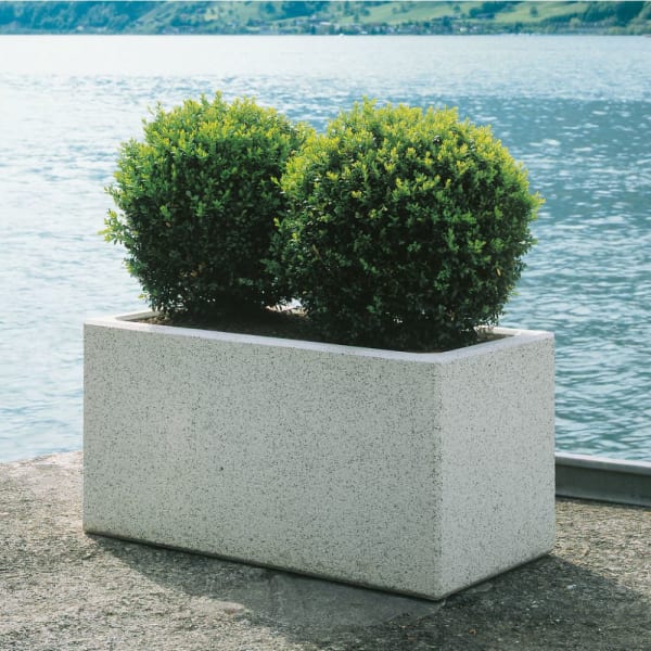 RESIDENZA Pflanzentrog LEVENTINA grau gestrahlt L 250 B 60 H 60 W 5 cm -thumbnail