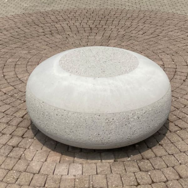 RONDO Wehrstein grau glatt/gestrahlt D 100 cm d1 53 cm H 45 cm D 30 cm H 70 cm-thumbnail