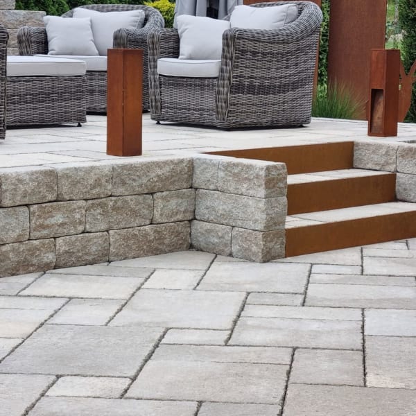 SANTURO Mini Landhausmauer schwarz-weiss L 30-50 B 15 H 15 cm -thumbnail