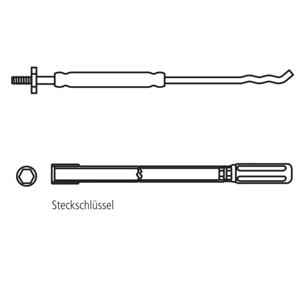 Steckschlüssel 92 mit Handgriff Länge 350 mm  -thumbnail
