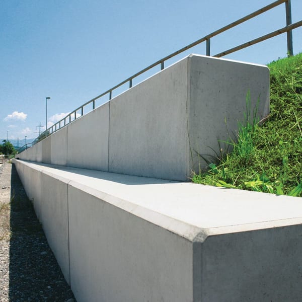 Vierkantelement beidseitig offen, grau, glatt, gefast L 140 cm B 65 cm H 50 cm-thumbnail