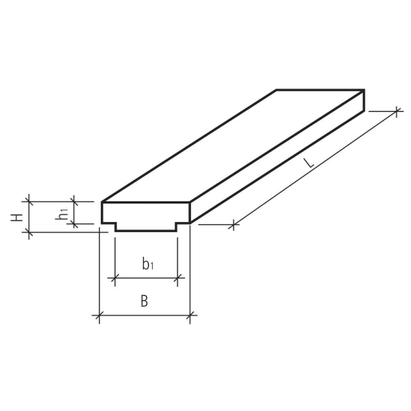 Werkleitungskanaldeckel zu Typ 31  bewehrt F 10 kN/m2 L 75 cm B 66 cm H 7 cm -thumbnail
