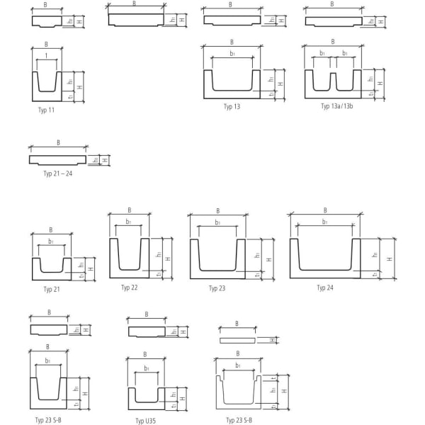 Kabelkanaldeckel Typ 21 und 22 bewehrt L 50 cm B 25 cm H 5 cm -thumbnail