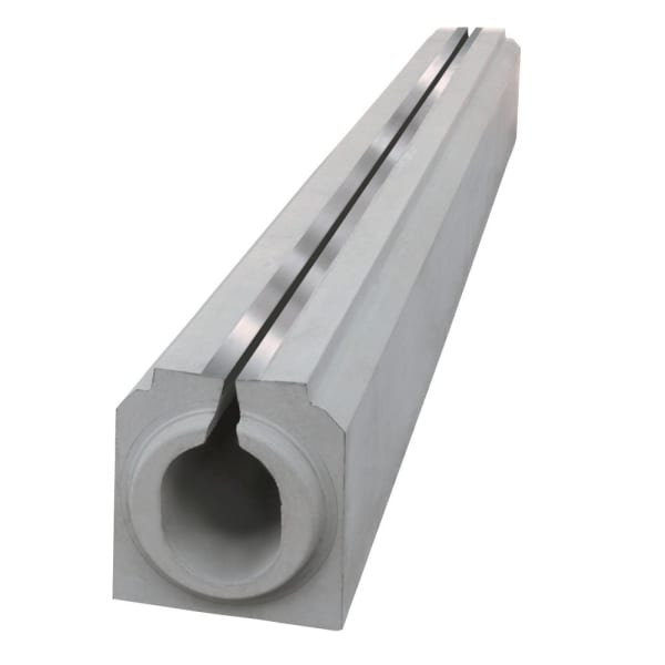 SECURRO Slimline-Rinne Kantenschutz grau unbehandelt D400 L 4000 B 400 H 430 mm-thumbnail