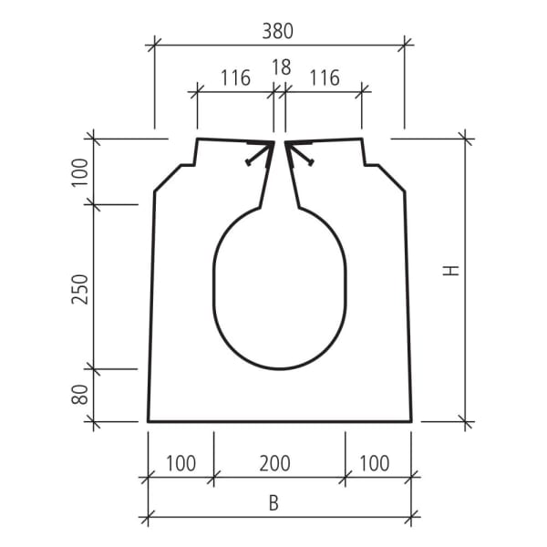 SECURRO Slimline-Rinne Kantenschutz grau unbehandelt D400 L 4000 B 400 H 430 mm-thumbnail