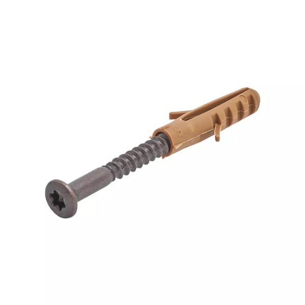 Fussleistenschraube FLSD T15 mit Nylondübel brüniert 3.5 x 40 mm-thumbnail