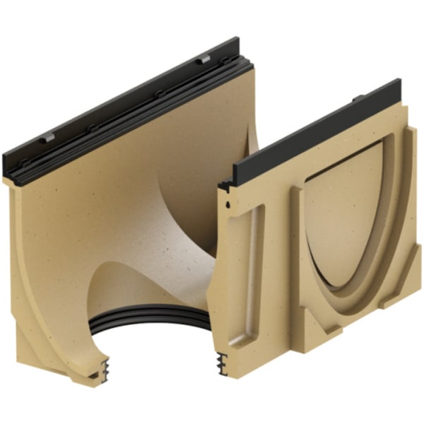 ACO SD200 Rinne Typ 20.2 mit Auslauf DN200 mm 500 mm Guss-thumbnail