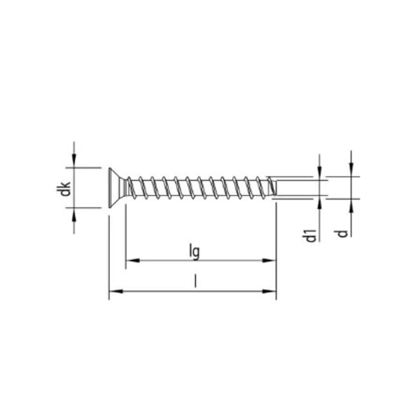 MULTI-MONTI-plus F Betonschraube Senkkopf T25 verzinkt 5 x 60 mm-thumbnail