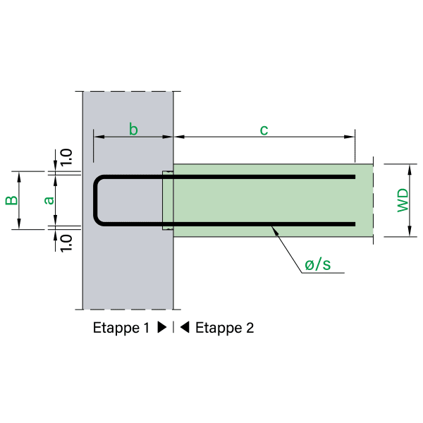 Baumat Bewehrungsbox Pos 6 125 cm (Comax A6)-thumbnail
