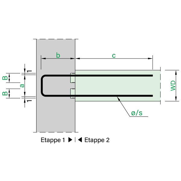 Baumat Bewehrungsbox Pos 40 125 cm (Comax B40)-thumbnail