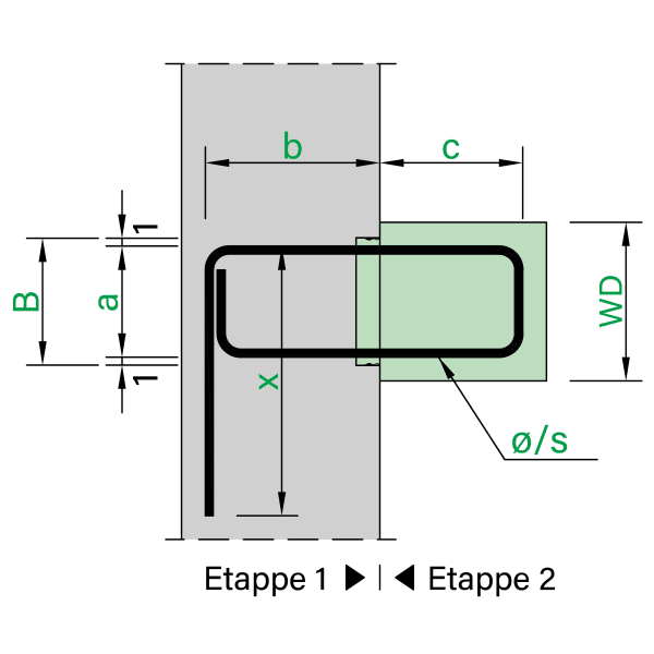 Baumat Bewehrungsbox Pos 36 125 cm (Comax G36)-thumbnail
