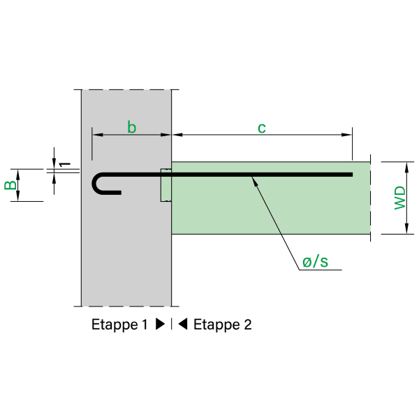 Baumat Bewehrungsbox Pos 2 80 cm (Comax C2)-thumbnail