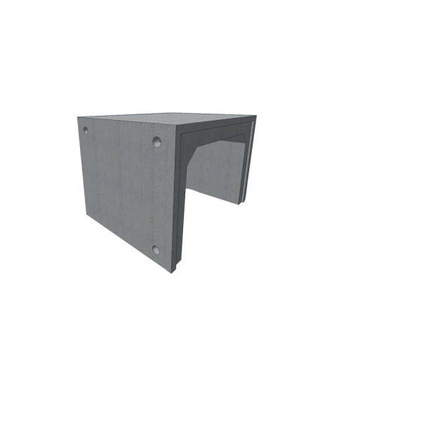 Amphibien- und Kleintierdurchlass ohne Muffe L 200 B 150 H 150 W 20 cm-thumbnail