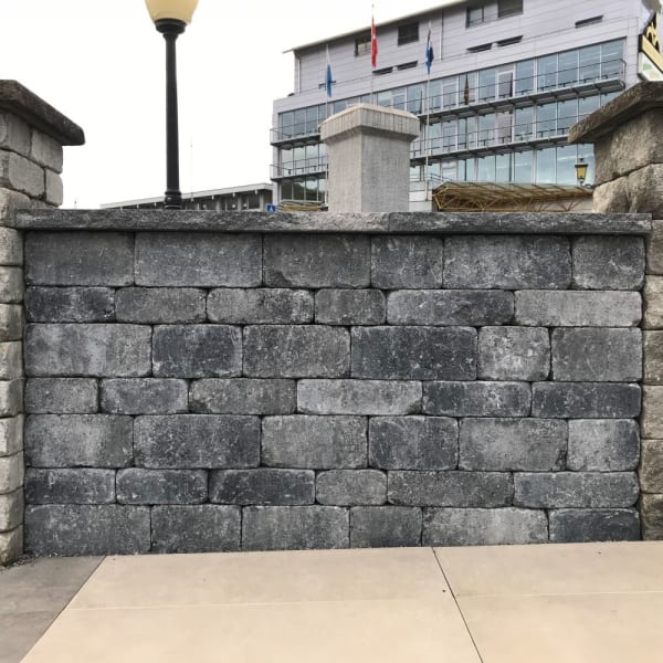 CUATRO Mauersteine Kanten gebrochen schwarz-weiss L 20-35 B 25 H 15 cm -thumbnail