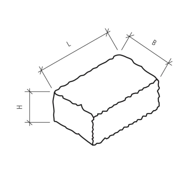 CUATRO Mauersteine Kanten gebrochen schwarz-weiss L 20-35 B 25 H 15 cm -thumbnail