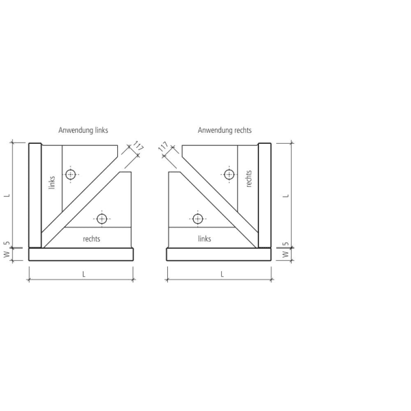 Perronwinkel Eckelement 90° Typ 1+2 rechts glatt gefast L 100 B 85 H 130 W 12 cm-thumbnail