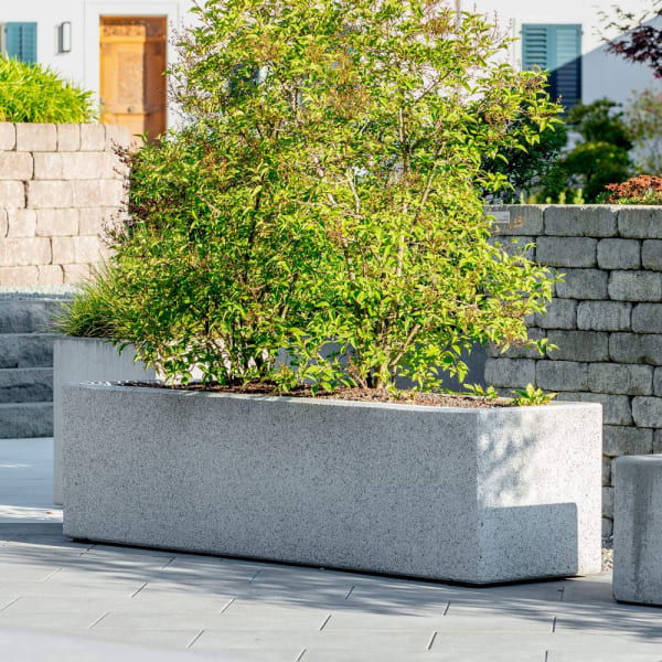 RESIDENZA Pflanzentrog ALPINA edelweiss gestrahlt L 60 B 60 H 60 W 5 cm -thumbnail