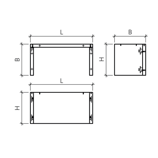 VARIATION Containereinfassung gestrahlt vollkantig L 300 B 110 H 150 W 10 cm -thumbnail