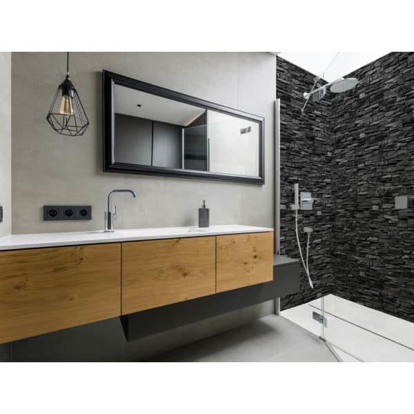 NEOCOM DESIGN+ Stärke 3 mm Steinmauer dunkel 3050 x 1500 mm-thumbnail