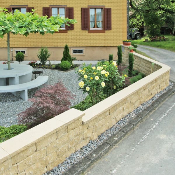 SANTURO Pfeilerabdeckplatte Typ 15 jurakalk gestrahlt L 50 B 50 H 5.5 cm-thumbnail