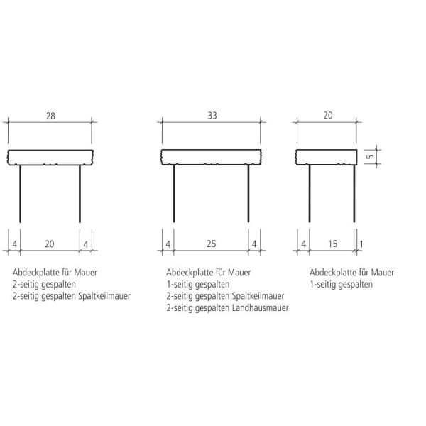 SANTURO Abdeckung Endplatte li/re Typ 11 jurakalk gestrahlt L 50 B 33 H 5 cm-thumbnail