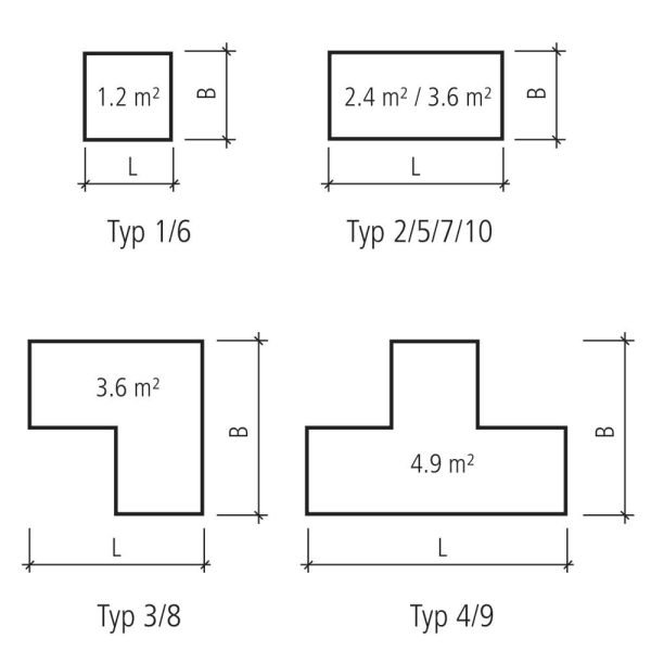 Hochbeet mit Holzstruktur Typ 6 erdbraun L 120 cm B 120 cm H 100 cm W 6 cm-thumbnail