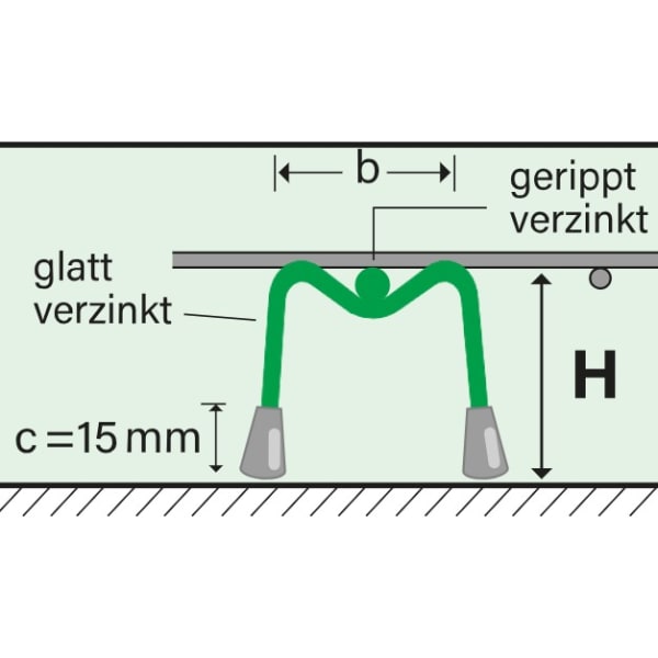 Distanzkorb KUFU-mini mit Kunststofffuss 3 cm-thumbnail